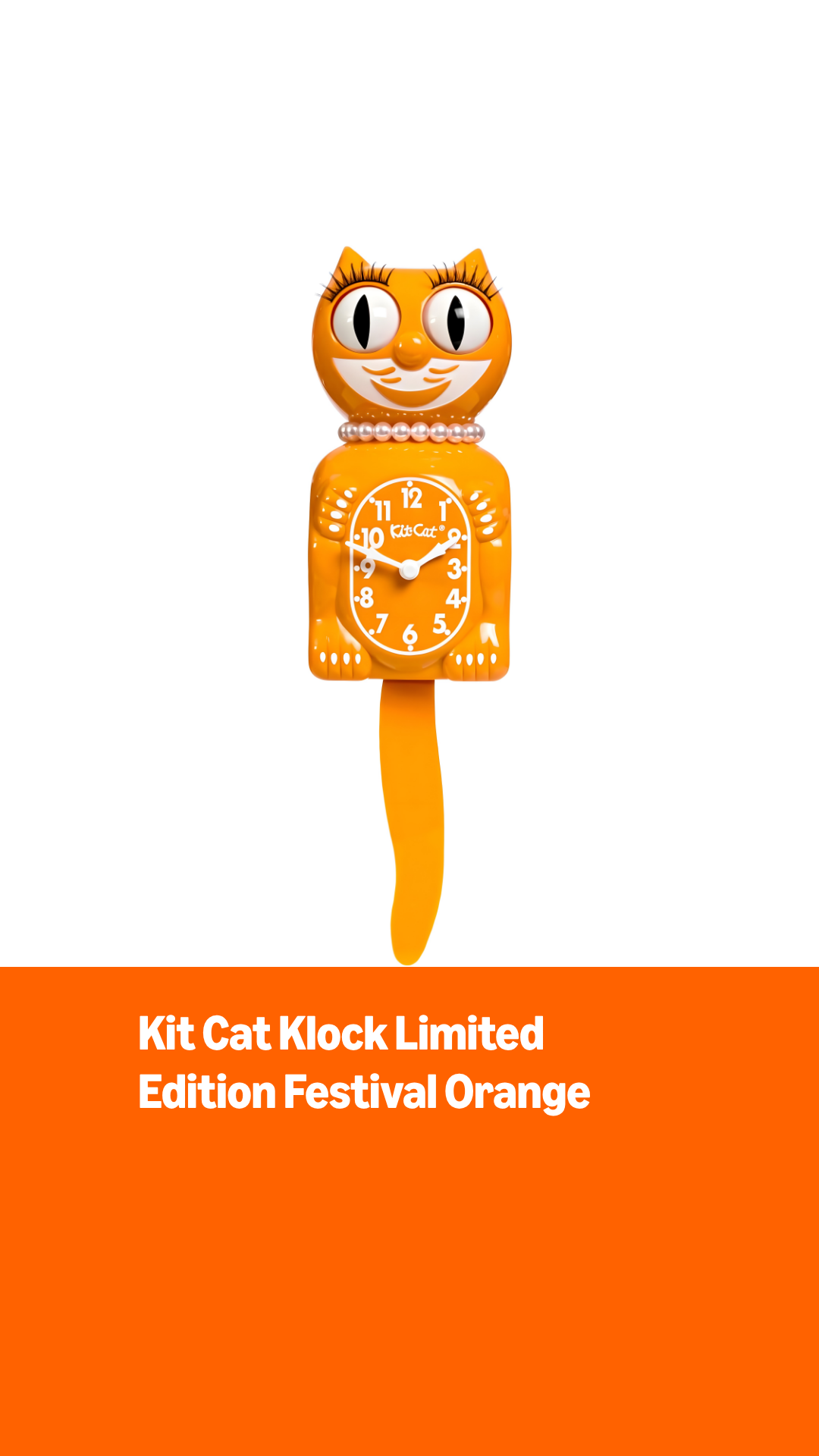 Amazon.com: Kit-Cat Klock Limited Edition Festival Orange - Cat